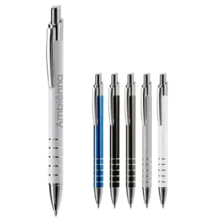 Talagante aluminum ball pen 5 rings - LT87926 (gadzety reklamowe)